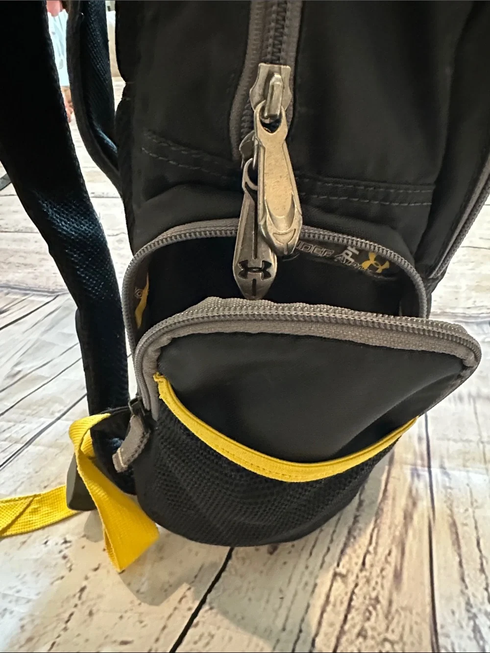 Under Armour Black and Yellow Men's Backpack with Padded Straps